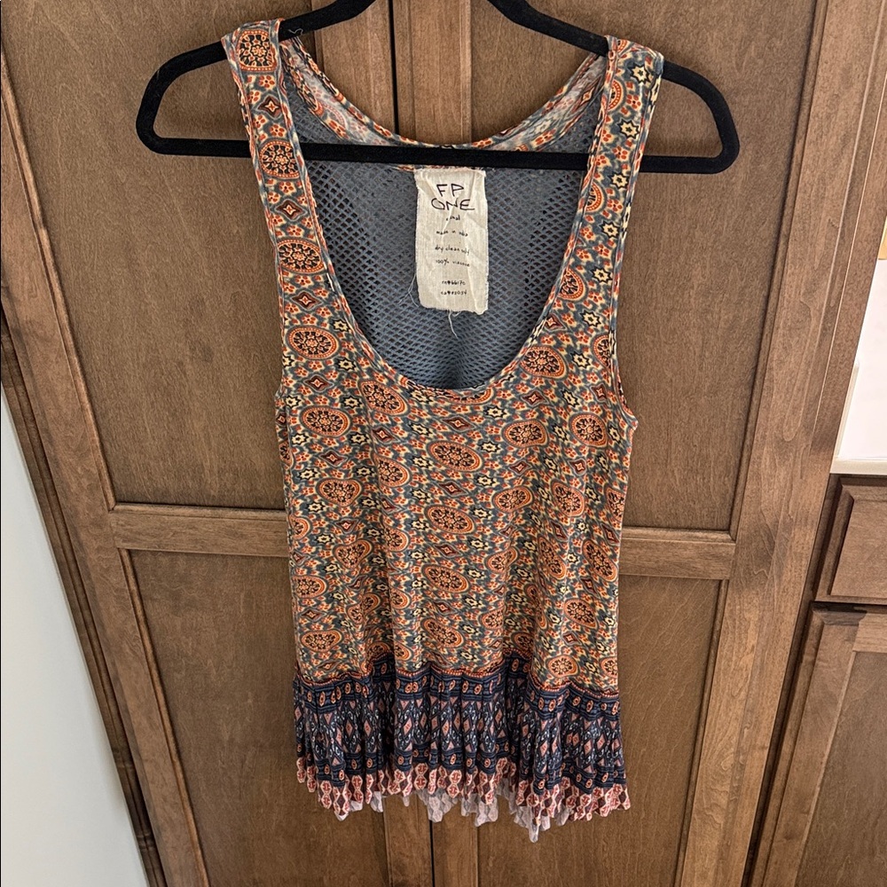 Free People Boho Patterned Tank Top